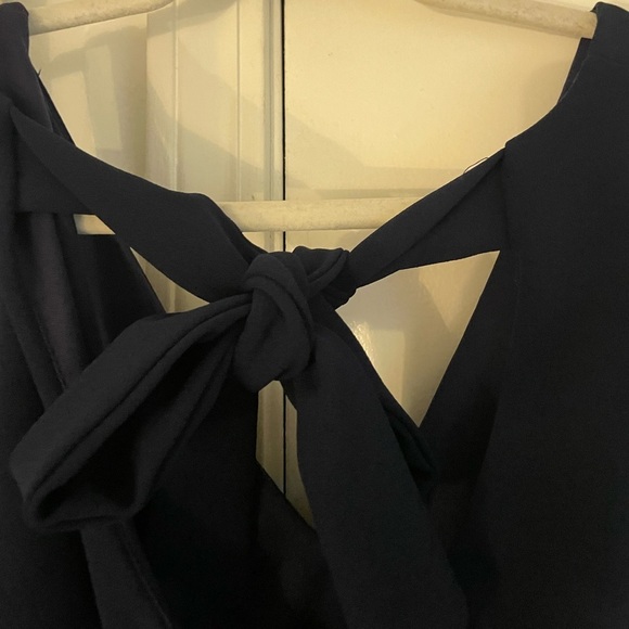 NWT B. Darlin Sleeveless V-Neck Bow-Back Scuba Crepe Fit & Flare Dress - Picture 8 of 11